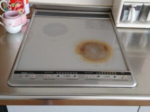 広島キッチン取付け隊　コンパクト2口ヒーターの取替　施工前